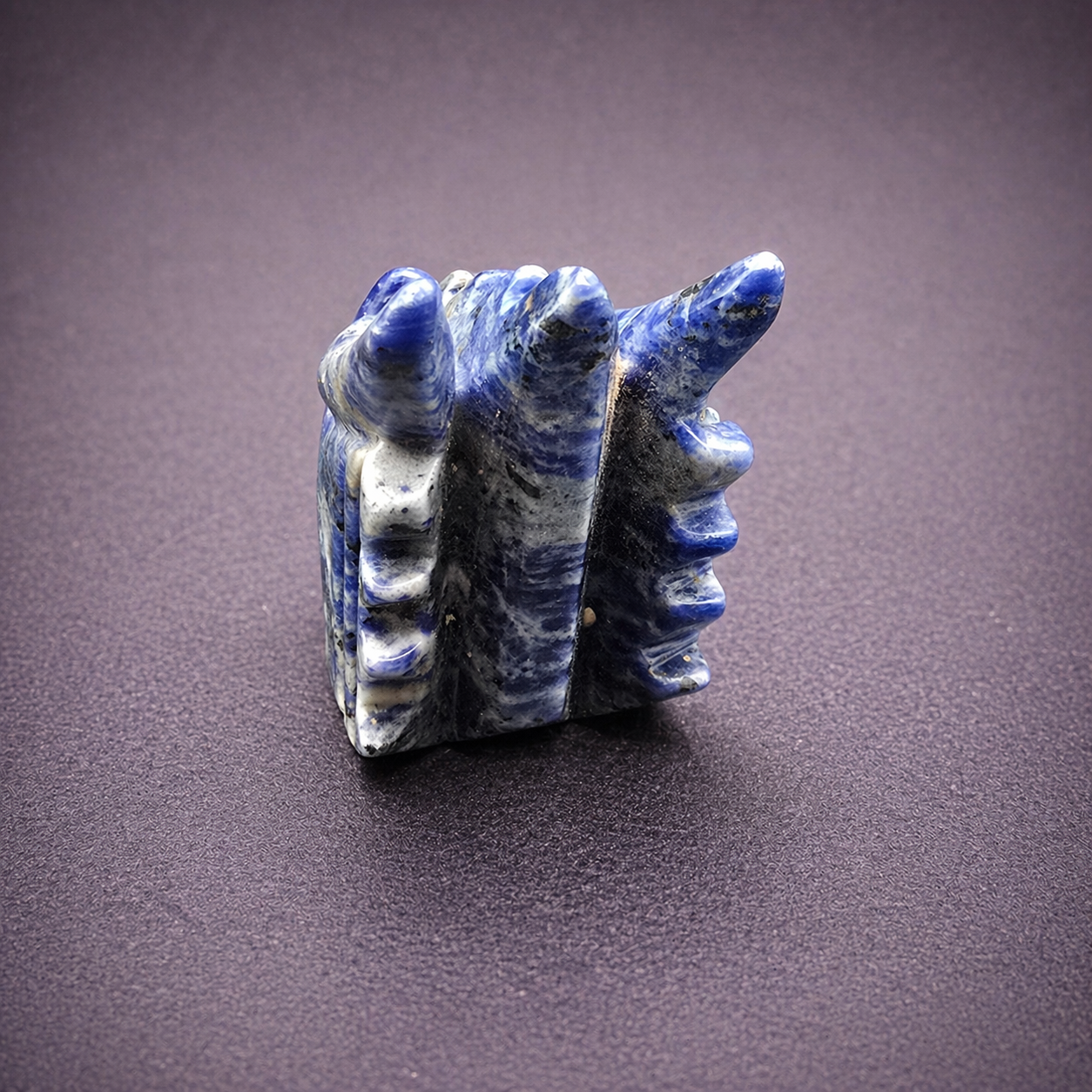 Sodalite Dragon Head Carving
