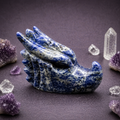 Sodalite Dragon Head Carving