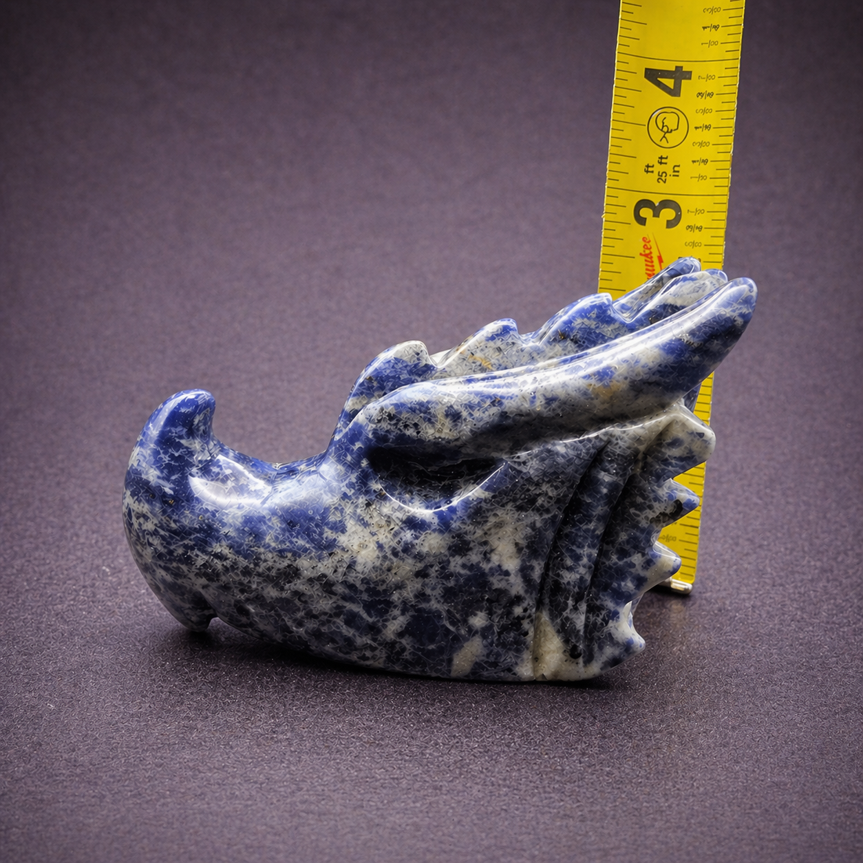 Sodalite Dragon Head Carving