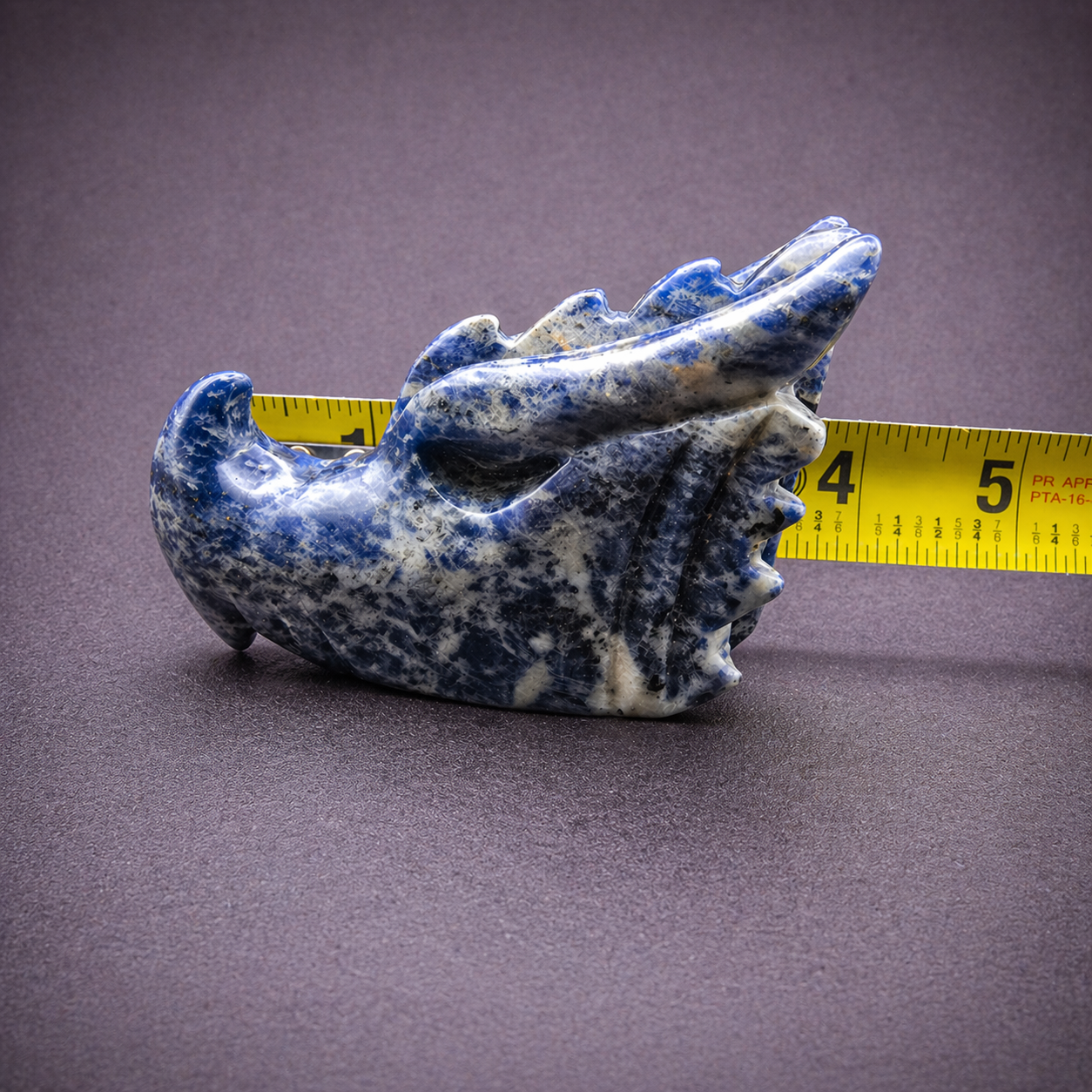 Sodalite Dragon Head Carving
