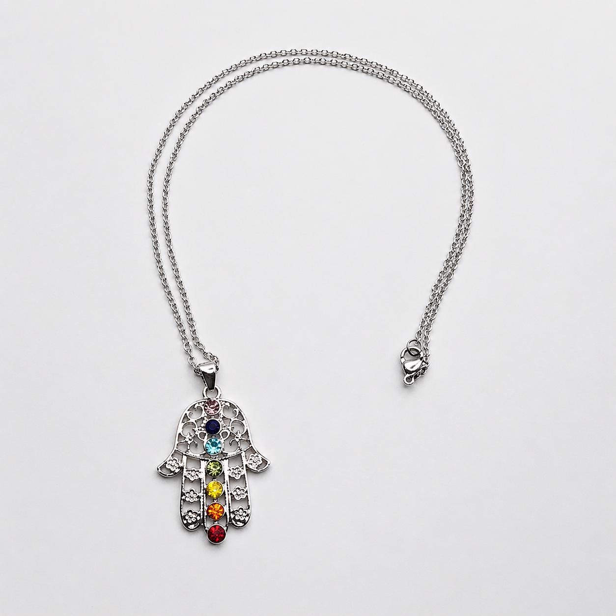 Hamsa Chakra Pendant Necklace