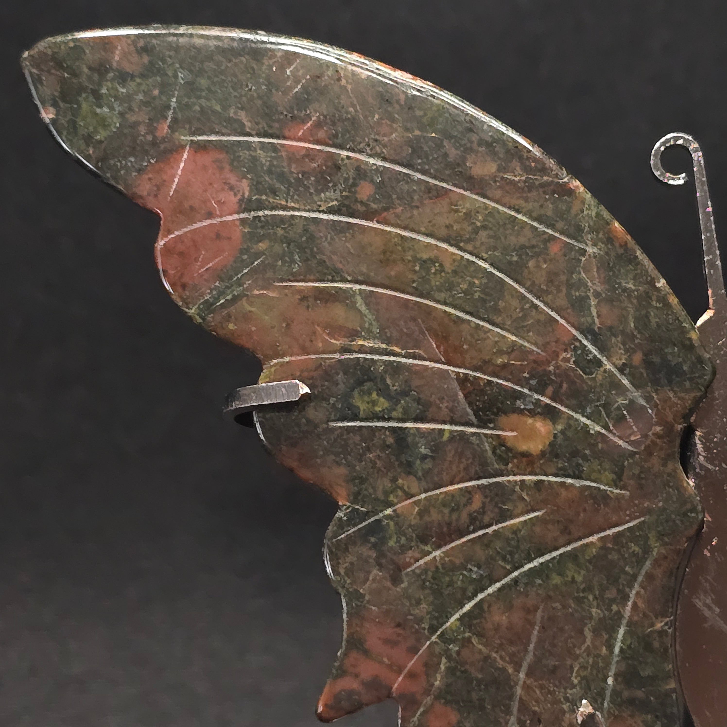 Bloodstone Butterfly Carving on Stand