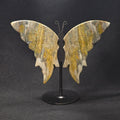 Bumblebee Jasper Butterfly Carving on Stand