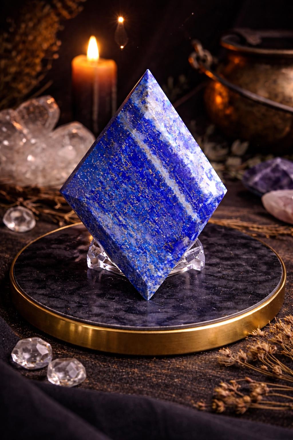 Lapis Lazuli Diamond Carving
