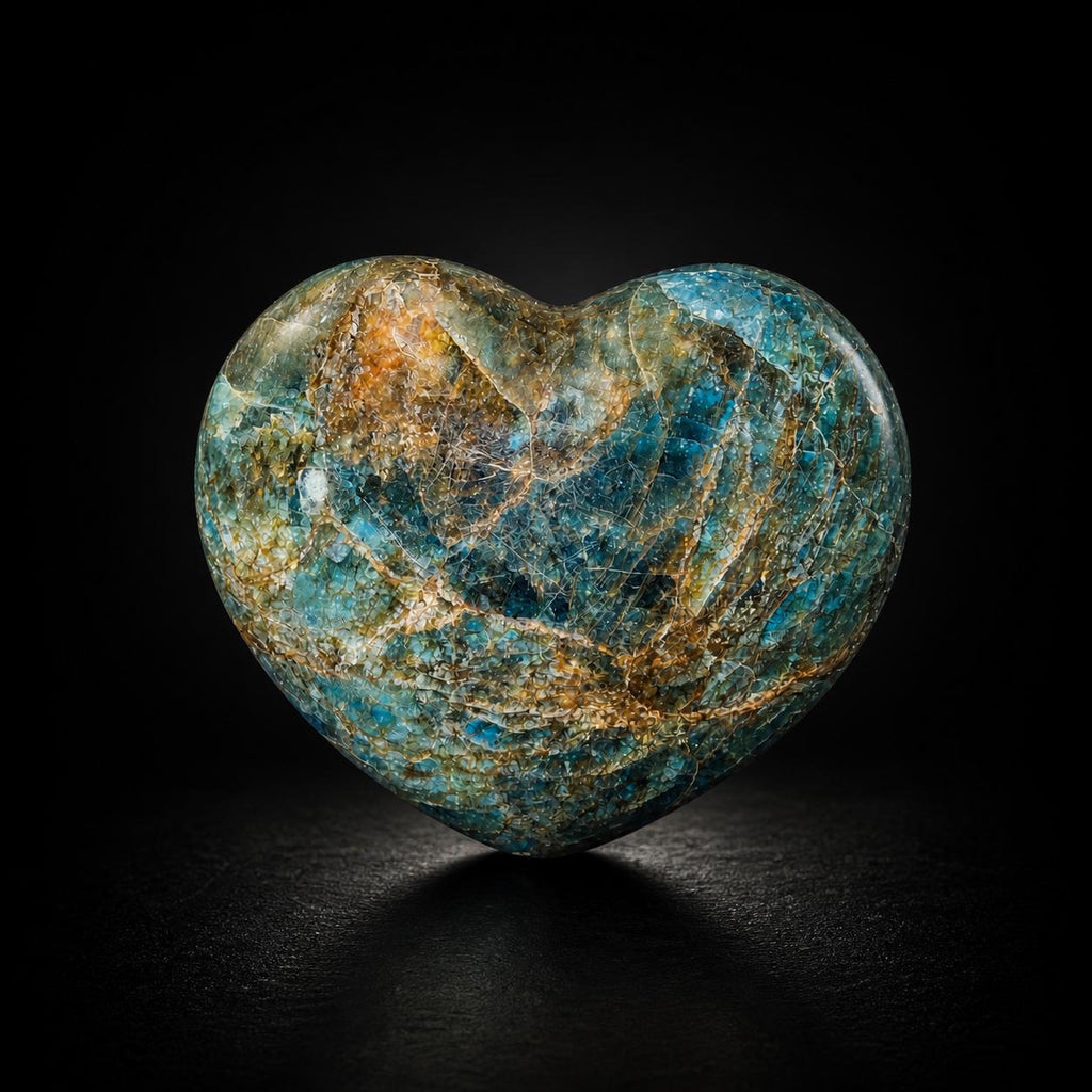 Blue Apatite Heart