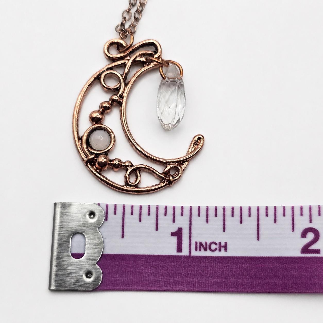 Copper Crescent Moon Necklace
