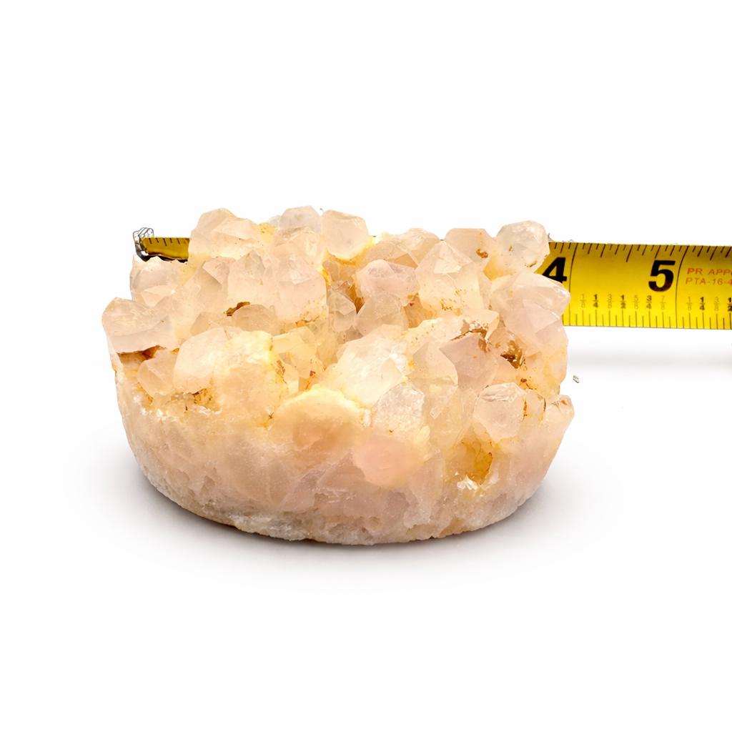 Golden Healer Quartz Round Cluster – Peach Golden Crystal Display Piece