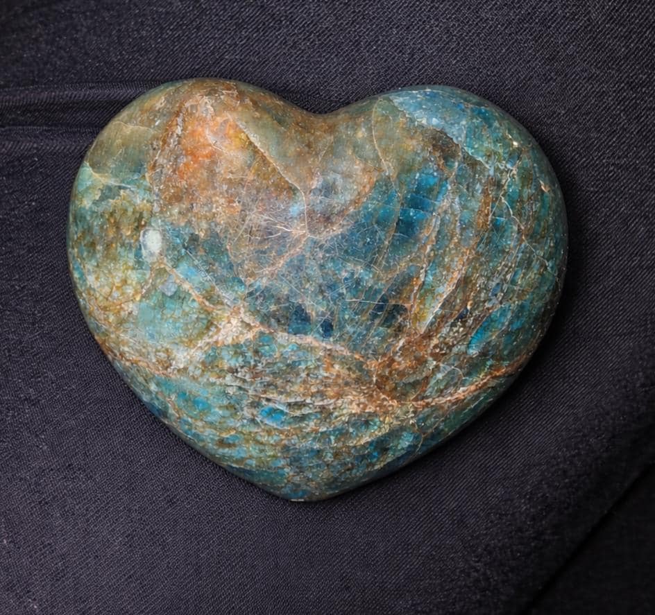 Blue Apatite Heart