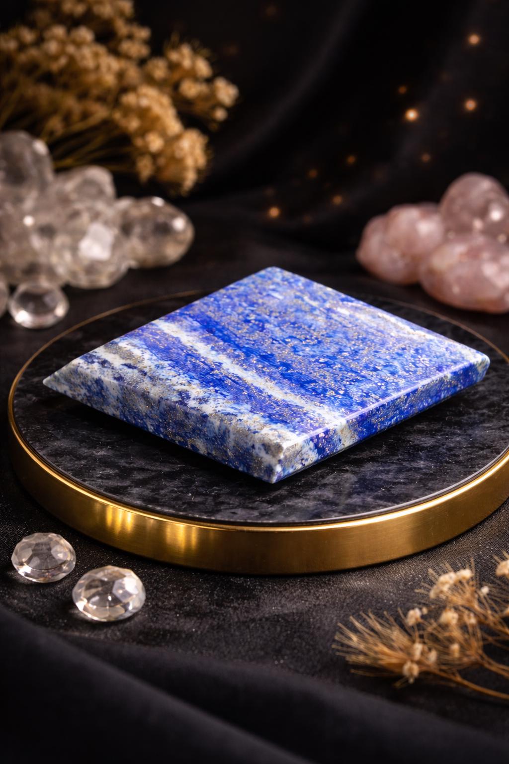 Lapis Lazuli Diamond Carving