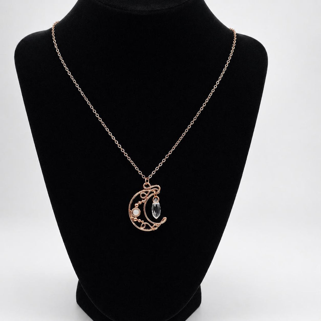 Copper Crescent Moon Necklace