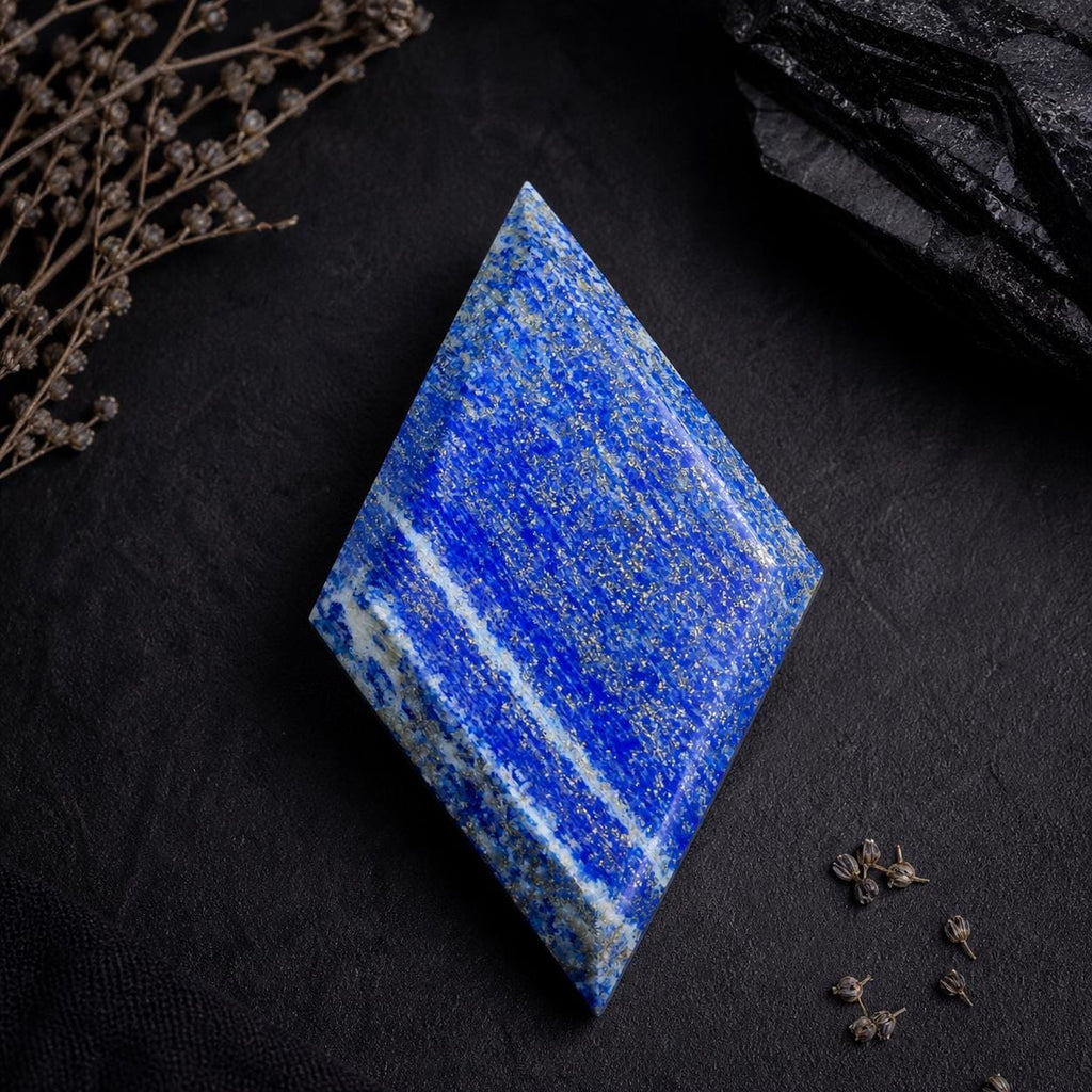 Lapis Lazuli Diamond Carving