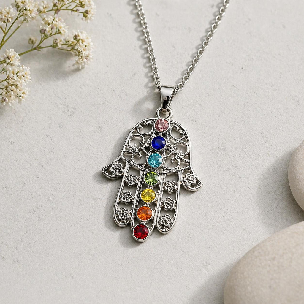Hamsa Chakra Pendant Necklace