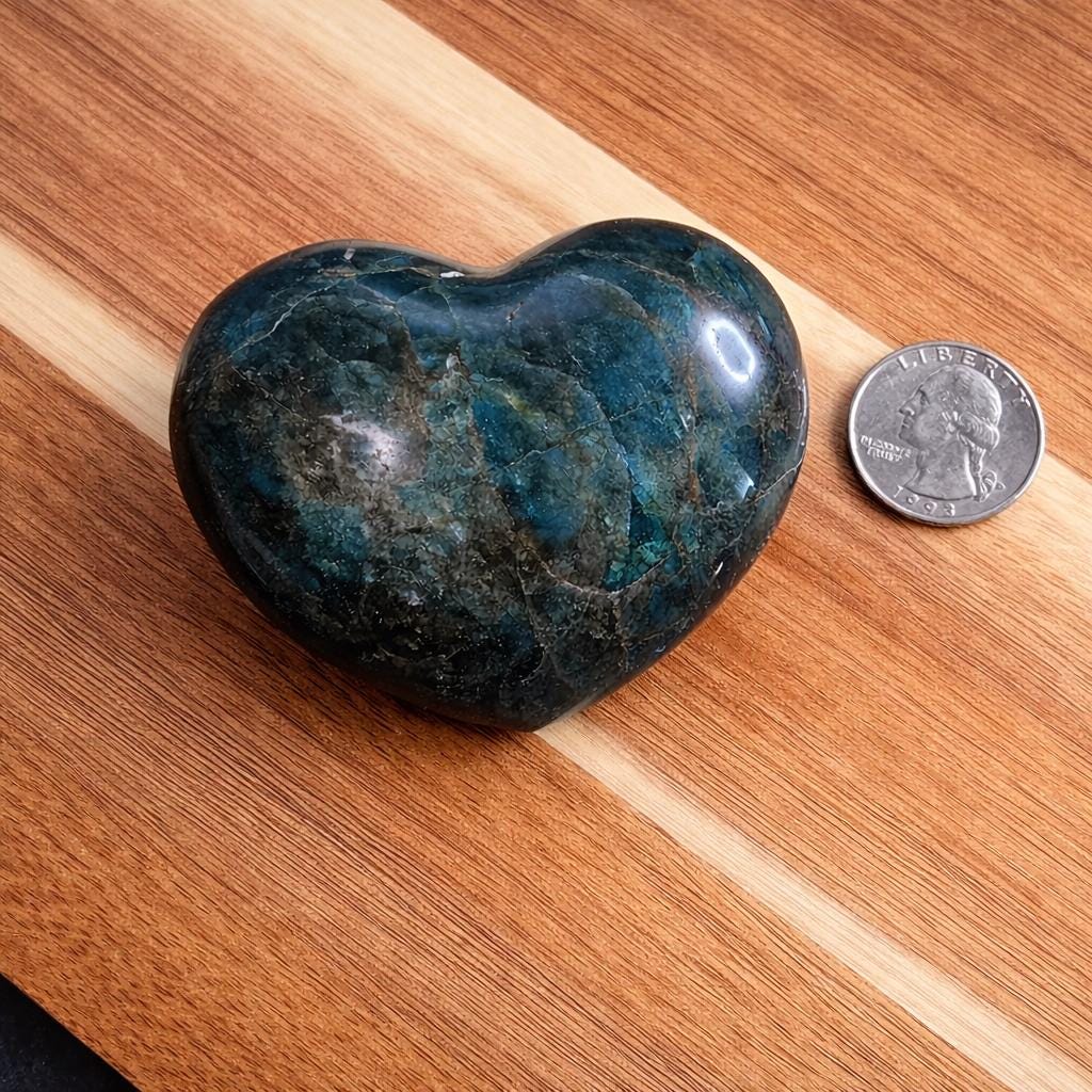 Blue Apatite Heart