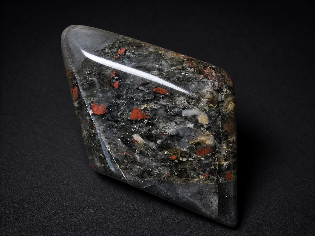 Bloodstone Freeform Crystal – Polished Green Red Grounding Stone