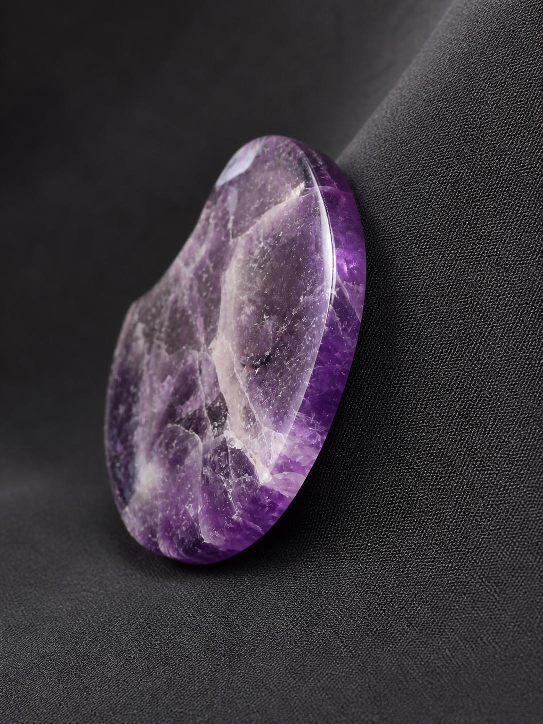 Amethyst Crescent Moon Carving