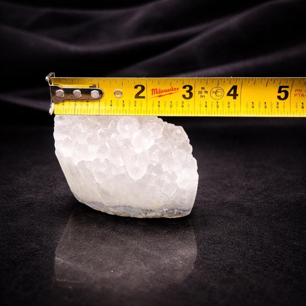 Clear Quartz Cluster with Blue Agate Base