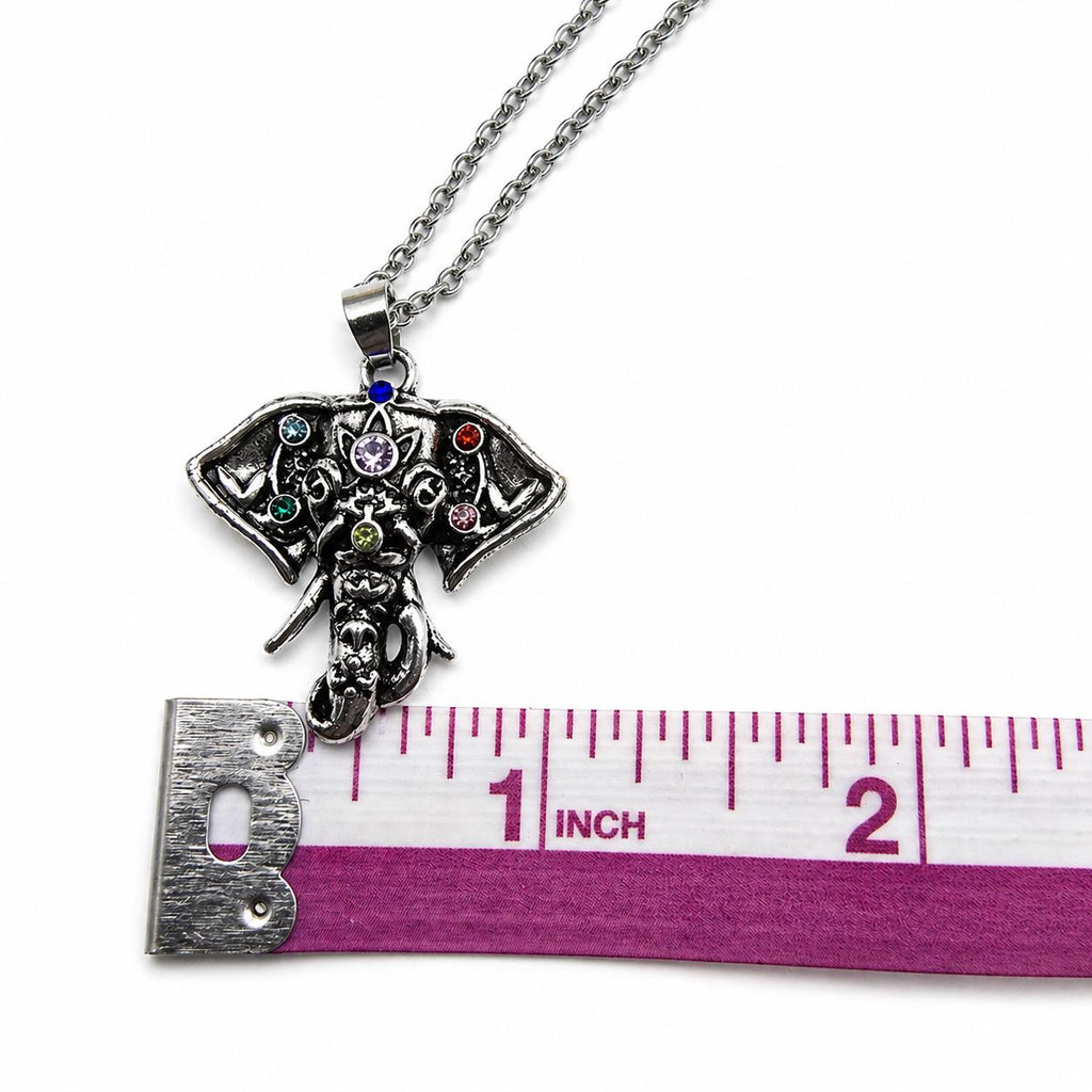 Seven Chakra Elephant Necklace
