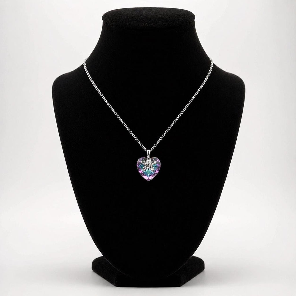 Aurora Crystal Heart Necklace