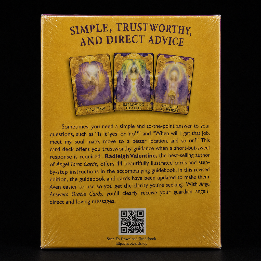 Angel Answers Oracle Cards by Radleigh Valentine – 44 Card Oracle Deck & Guidebook for Divine Guidance