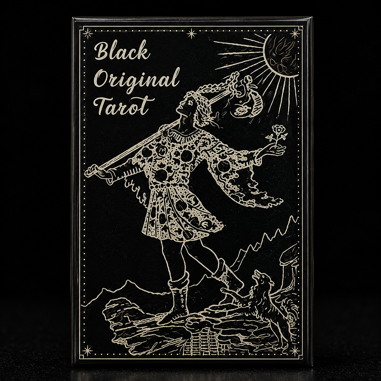 Black Original Tarot Deck – 78-Card Black & White Rider-Waite Inspired Tarot Deck
