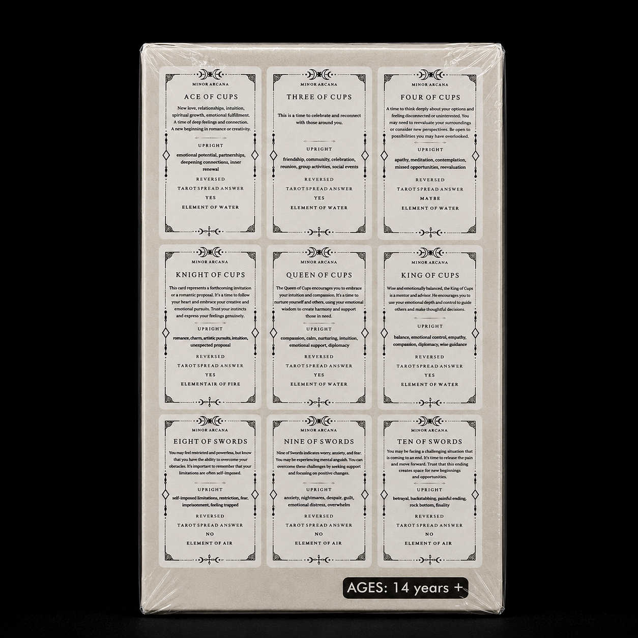 Tarot Learning Deck – 78-Card Beginner Tarot Deck with Upright & Reversed Meanings