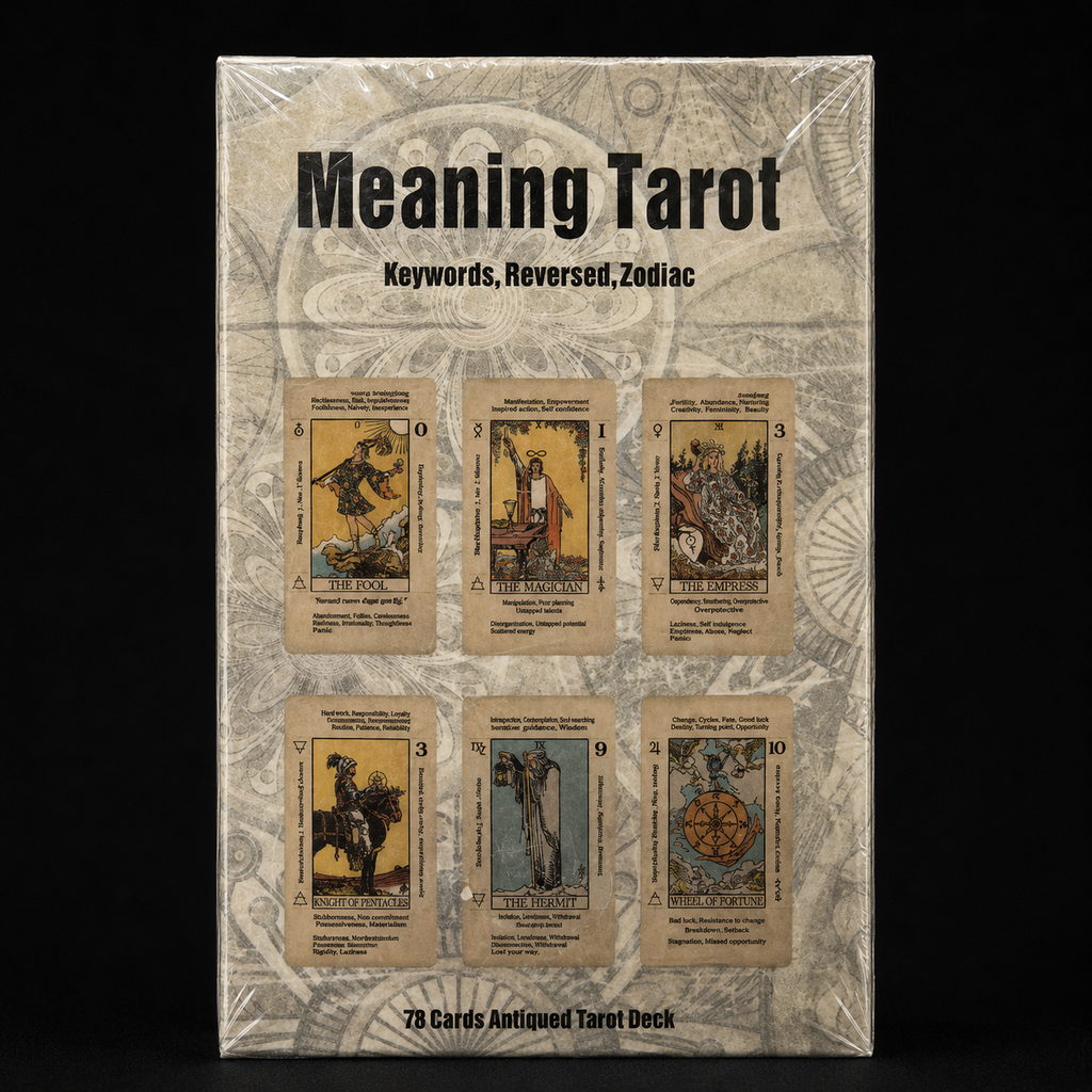 Meaning Tarot | 78-Card Learning Tarot Deck with Keywords, Reversals & Zodiac Correspondences