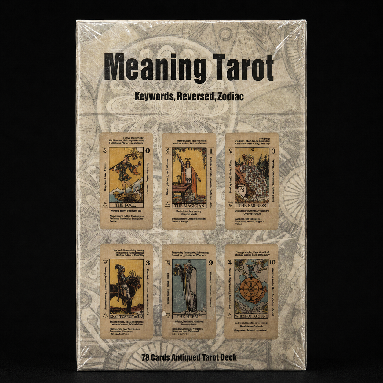 Meaning Tarot | 78-Card Learning Tarot Deck with Keywords, Reversals & Zodiac Correspondences