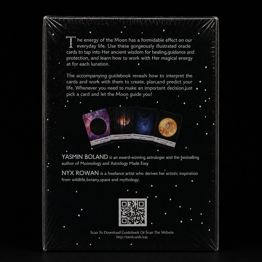 Moonology Oracle Cards by Yasmin Boland – 44-Card Lunar Guidance Deck with Guidebook