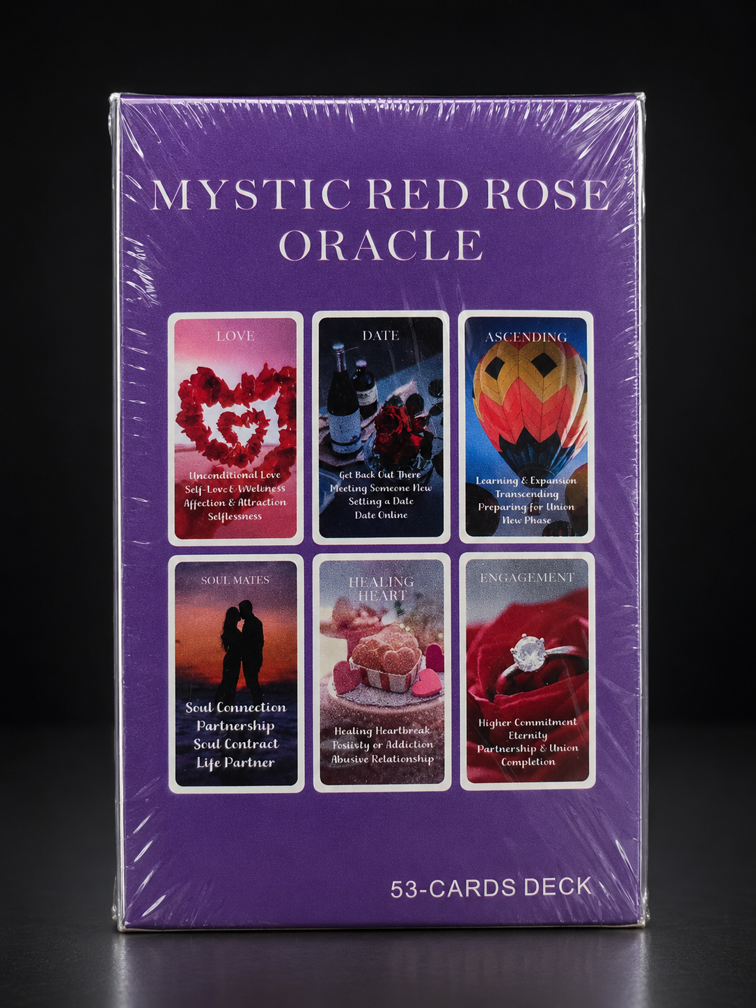 Mystic Red Rose Oracle Deck | 53-Card Love & Relationship Guidance Oracle Cards