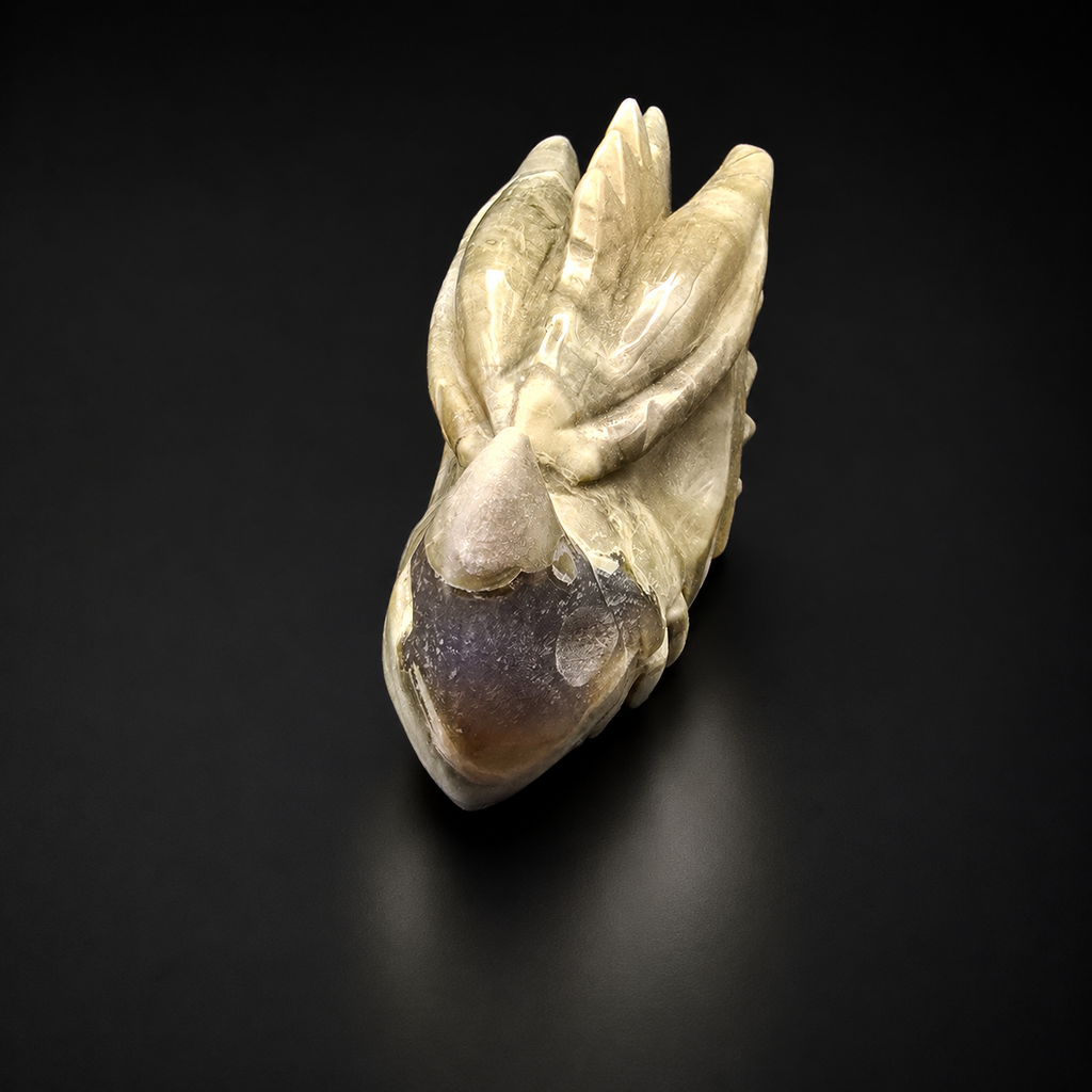 Septarian Dragon Head Carving