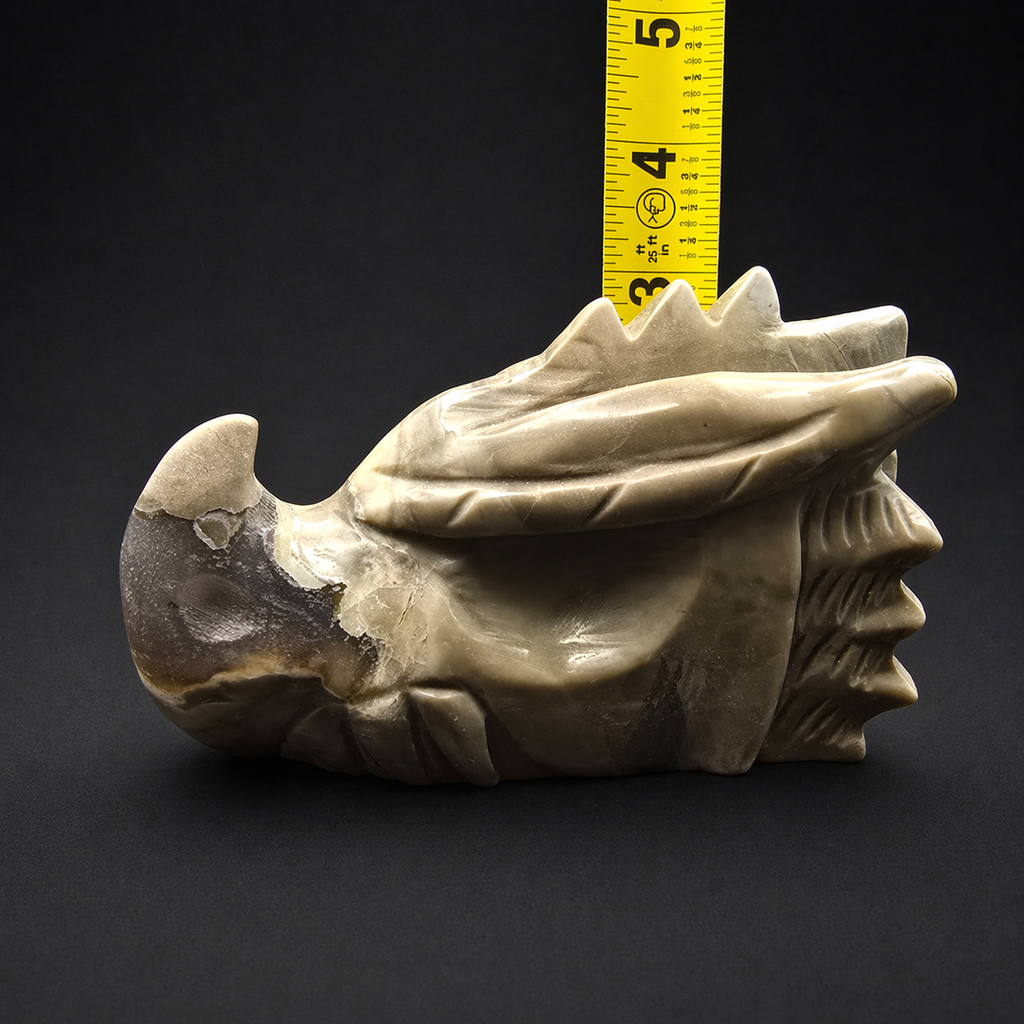 Septarian Dragon Head Carving