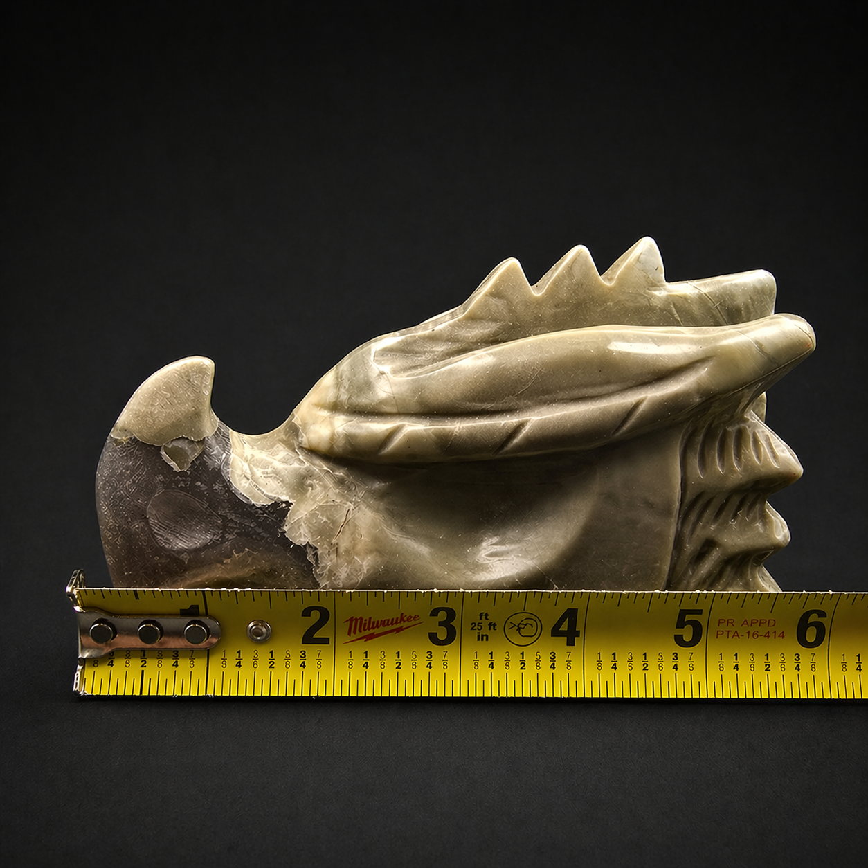 Septarian Dragon Head Carving