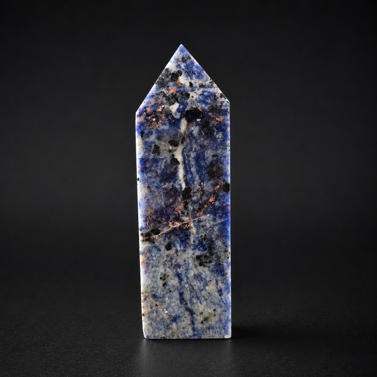 Sodalite Tower Polished Crystal Point