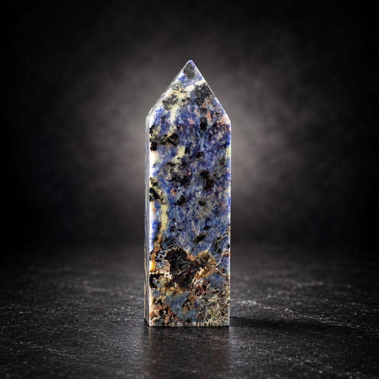 Sodalite Tower Polished Crystal Point