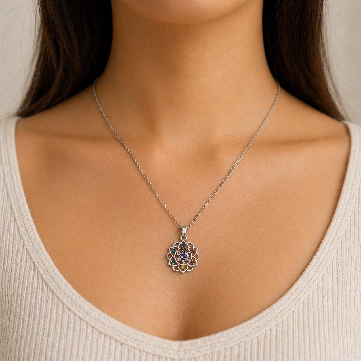 Chakra Mandala Bloom Necklace