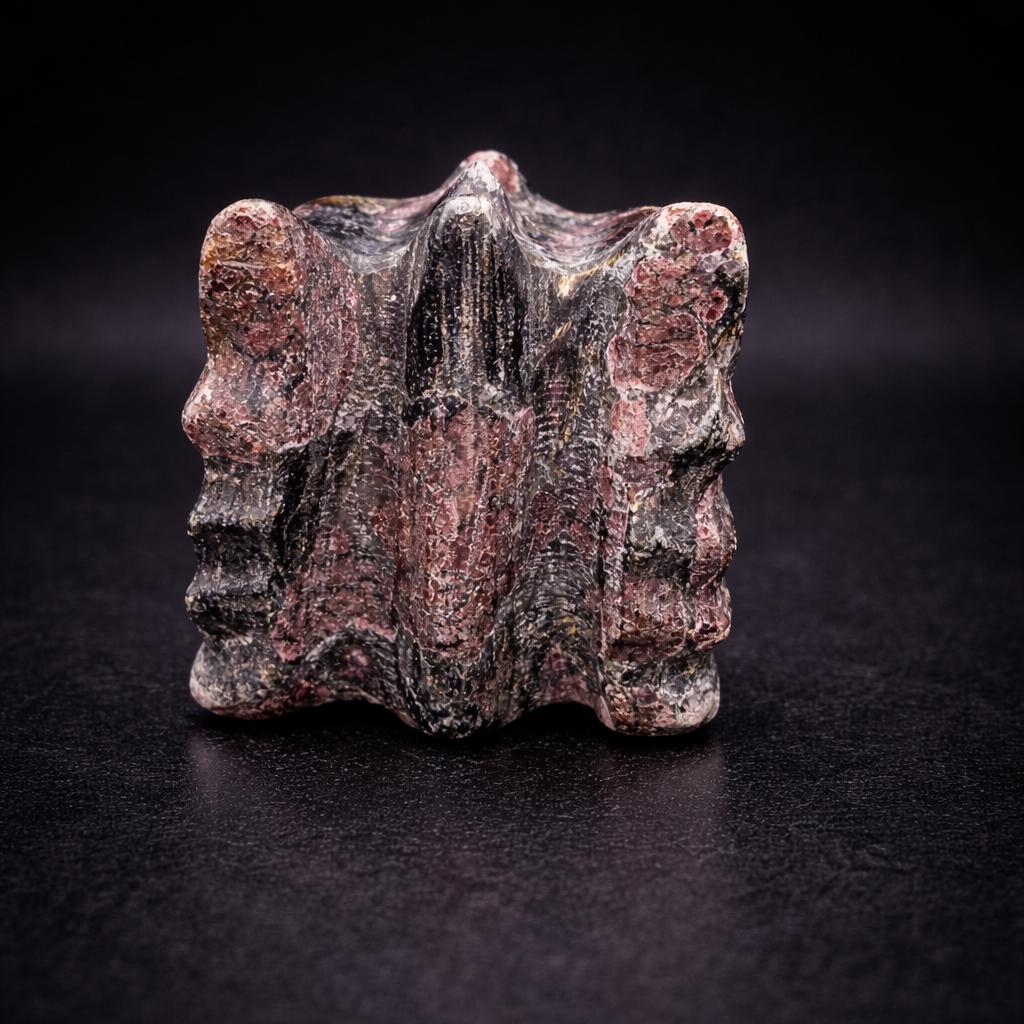 Garnet in Quartz Dragon Head Carving