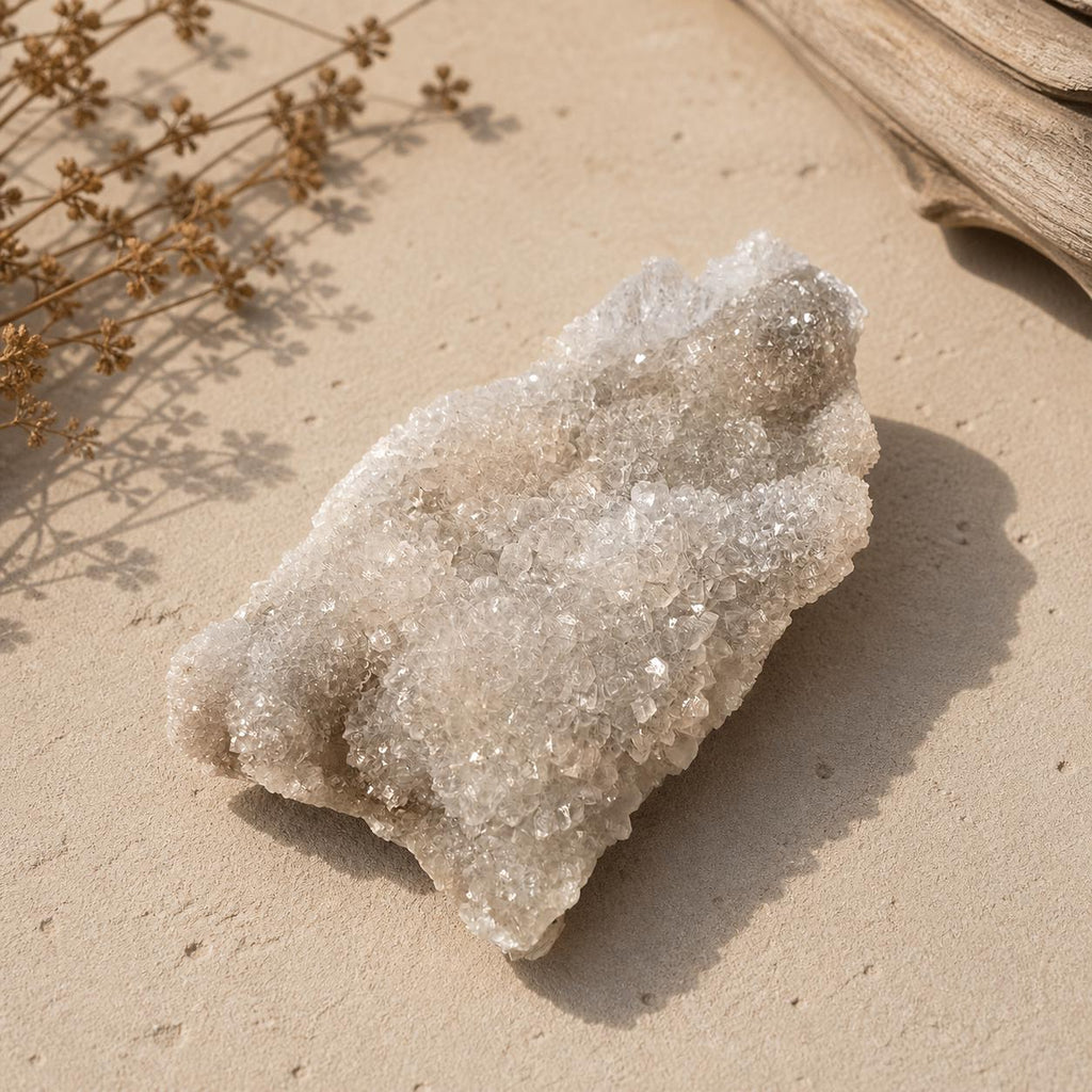 Druzy Quartz Cluster Display Stone