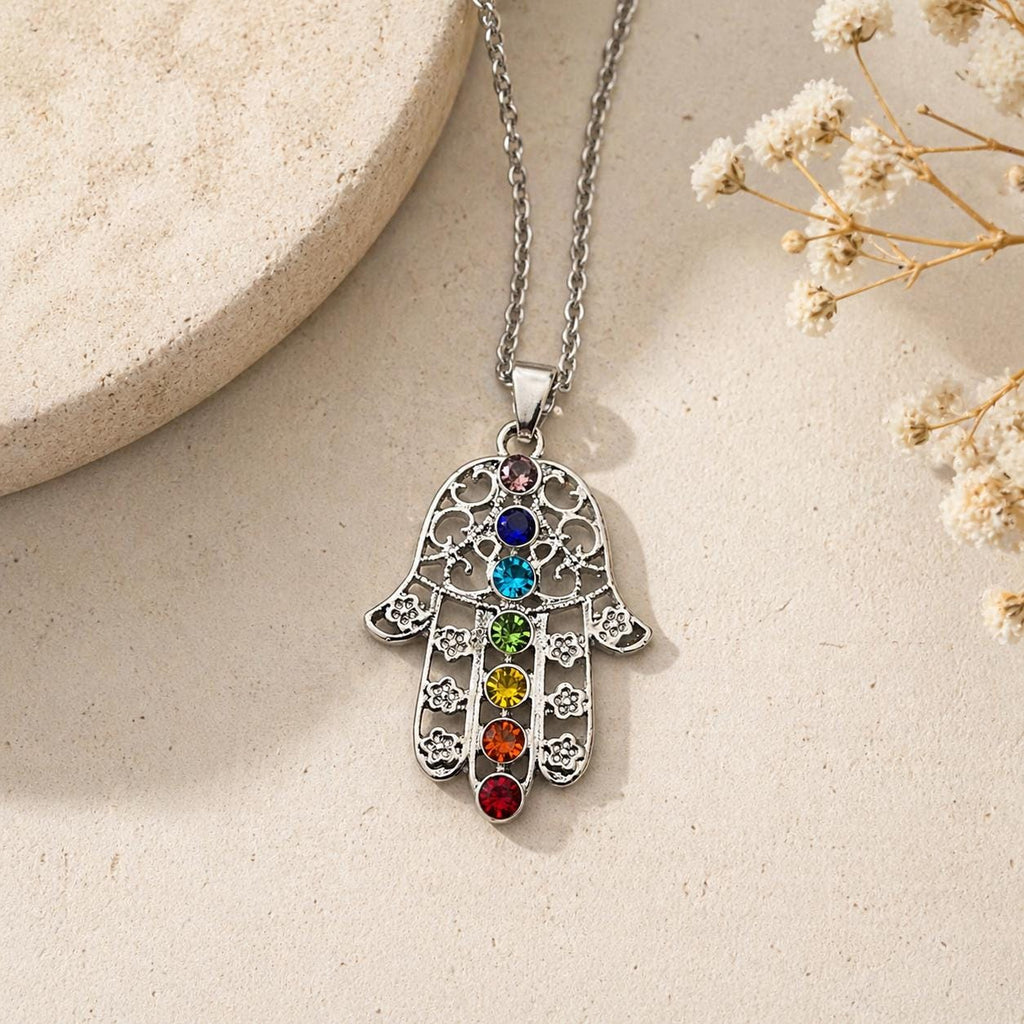 Hamsa Chakra Pendant Necklace