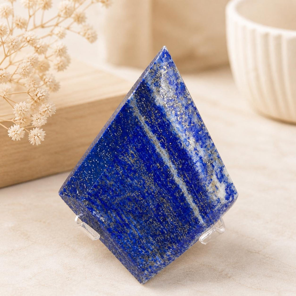 Lapis Lazuli Diamond Carving