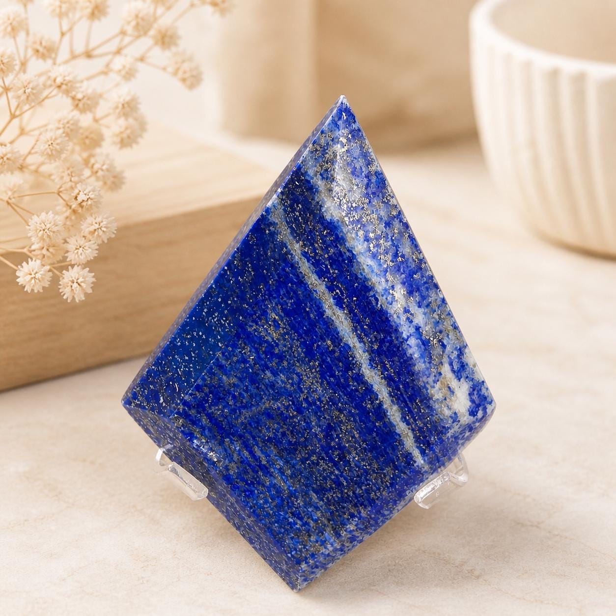 Lapis Lazuli Diamond Carving