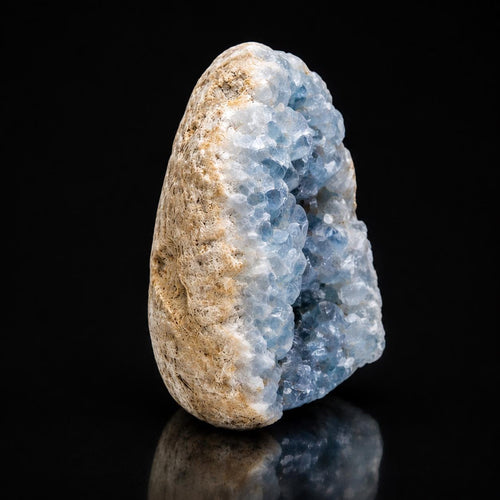 Blue Celestite Geode – Natural Celestite Crystal Cluster Display Piece