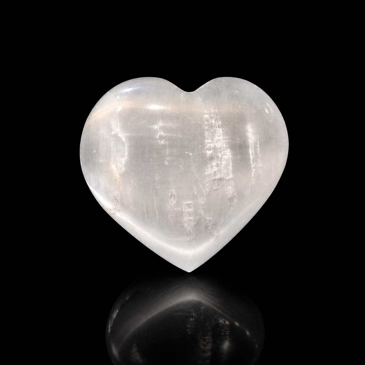 Selenite Heart – White Crystal Heart Cleansing Stone