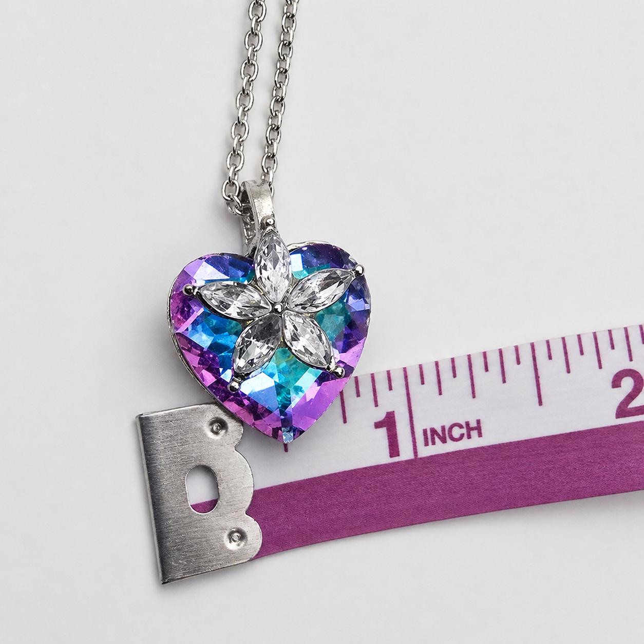 Aurora Crystal Heart Necklace