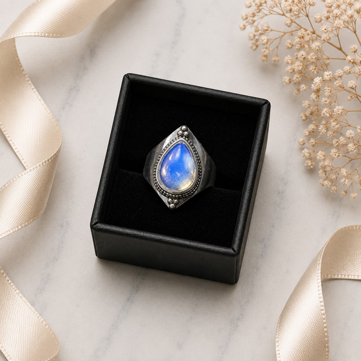 Moonlit Opalite Ring