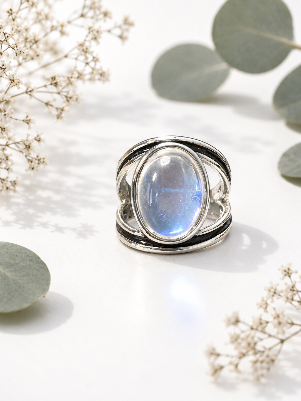 Moonbeam Glow Opalite Ring
