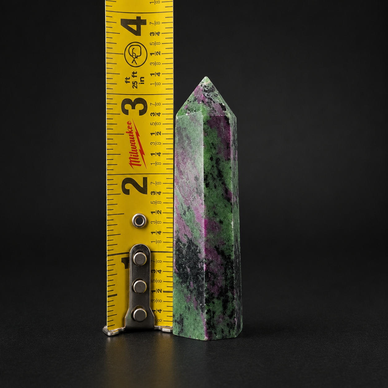 Ruby Zoisite Tower – Green Purple Polished Crystal Point